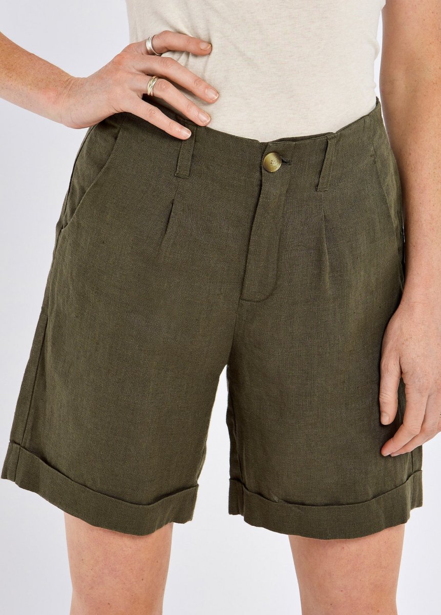 Short en lin Maryland - Khaki – Image 6