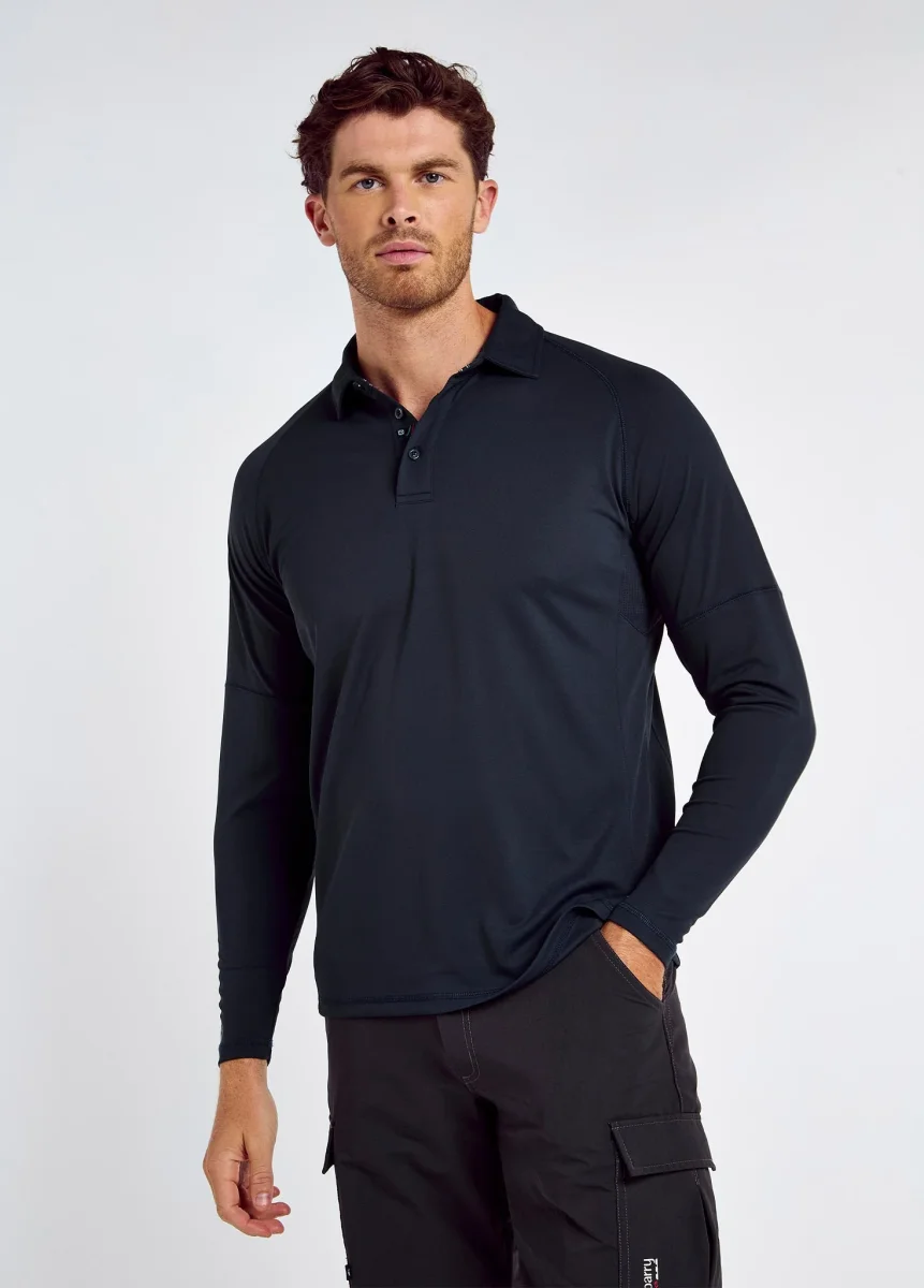 Polo technique à manches longues Piraeus - Navy – Image 4